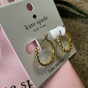 Kate Spade yellow gold hoop earrings